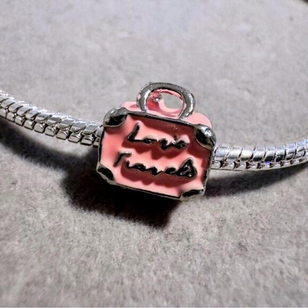 Pink Travel Bag‎ Charm fits PANDORA - Picture 5 of 8